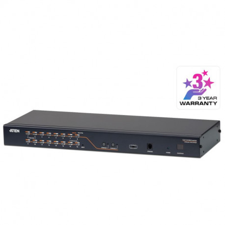 Aten KH2516A 2-Console 16-Port Cat 5 KVM Switch with Daisy-Chain Port