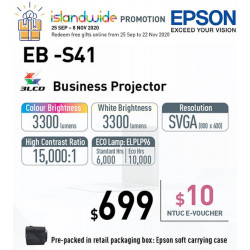 Epson EB-S41 LCD Projector SVGA 3300 ANSI [Promo]