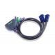 Aten CS62S 2-Port PS2 mini KVM Switch | 0.9m Built in cable